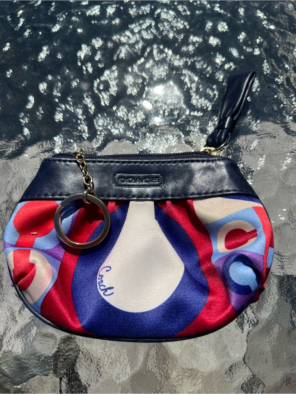 Y2K Coach Resort Op Art Mini Skinny Coin Purse Wallet (Style No. 42165)